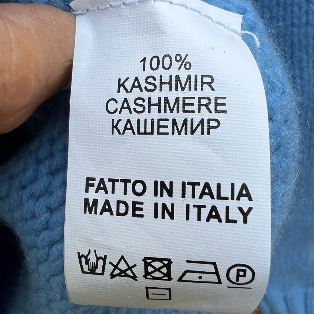 Bluemelange 100% cachemire sweater fits best a size 4/6 made in Italy - Picture 5 of 6